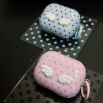 Cute Polka Dot Angel Wings Airpods Case