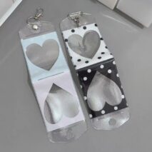 Glitter Polka Dot Double Sided Kpop Keychain Photocard Holder - Image 2