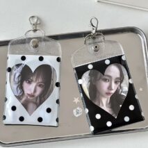 Glitter Polka Dot Double Sided Kpop Keychain Photocard Holder - Image 3