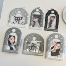 Star Polka Dot Kpop Keychain Photocard Holder - Image 3