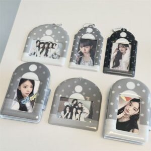 Star Polka Dot Kpop Keychain Photocard Holder