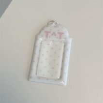 Cute Kaomoji Heart Polka Dot PVC Kpop Keychain Photocard Holder - Image 11
