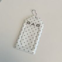 Cute Kaomoji Heart Polka Dot PVC Kpop Keychain Photocard Holder - Image 7
