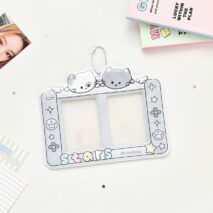 Kawaii Animal Gameboy Style Double Kpop Keychain Photocard Holder - Image 9