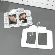 Kawaii Animal Gameboy Style Double Kpop Keychain Photocard Holder - Image 2
