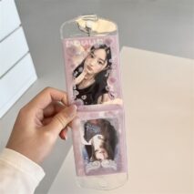 Glitter Heart Wing Double Sided Kpop Keychain Photocard Holder - Image 3