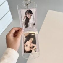 Glitter Heart Wing Double Sided Kpop Keychain Photocard Holder - Image 5