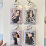 Glitter Heart Wing Double Sided Kpop Keychain Photocard Holder