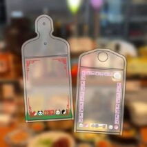 Chinese-style Glitter Panda Double Sided Kpop Keychain Photocard Holder - Image 3