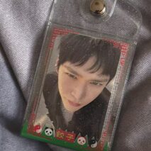 Chinese-style Glitter Panda Double Sided Kpop Keychain Photocard Holder - Image 7