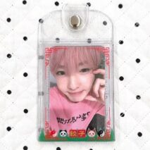 Chinese-style Glitter Panda Double Sided Kpop Keychain Photocard Holder - Image 5