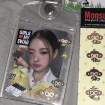Y2K Cute Monkey Double Sided Kpop Keychain Photocard Holder - Image 3