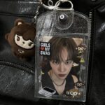 Y2K Cute Monkey Double Sided Kpop Keychain Photocard Holder