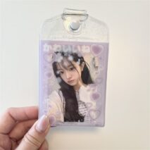 Glitter Heart Wing Double Sided Kpop Keychain Photocard Holder - Image 7
