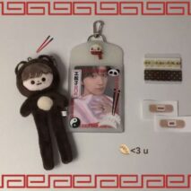 Chinese-style Panda Dumpling Double Sided Kpop Keychain Photocard Holder - Image 4
