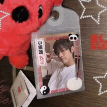 Chinese-style Panda Dumpling Double Sided Kpop Keychain Photocard Holder - Image 2