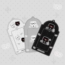 Kawaii Bear Polka Dot PVC Kpop Keychain Photocard Holder – view 2