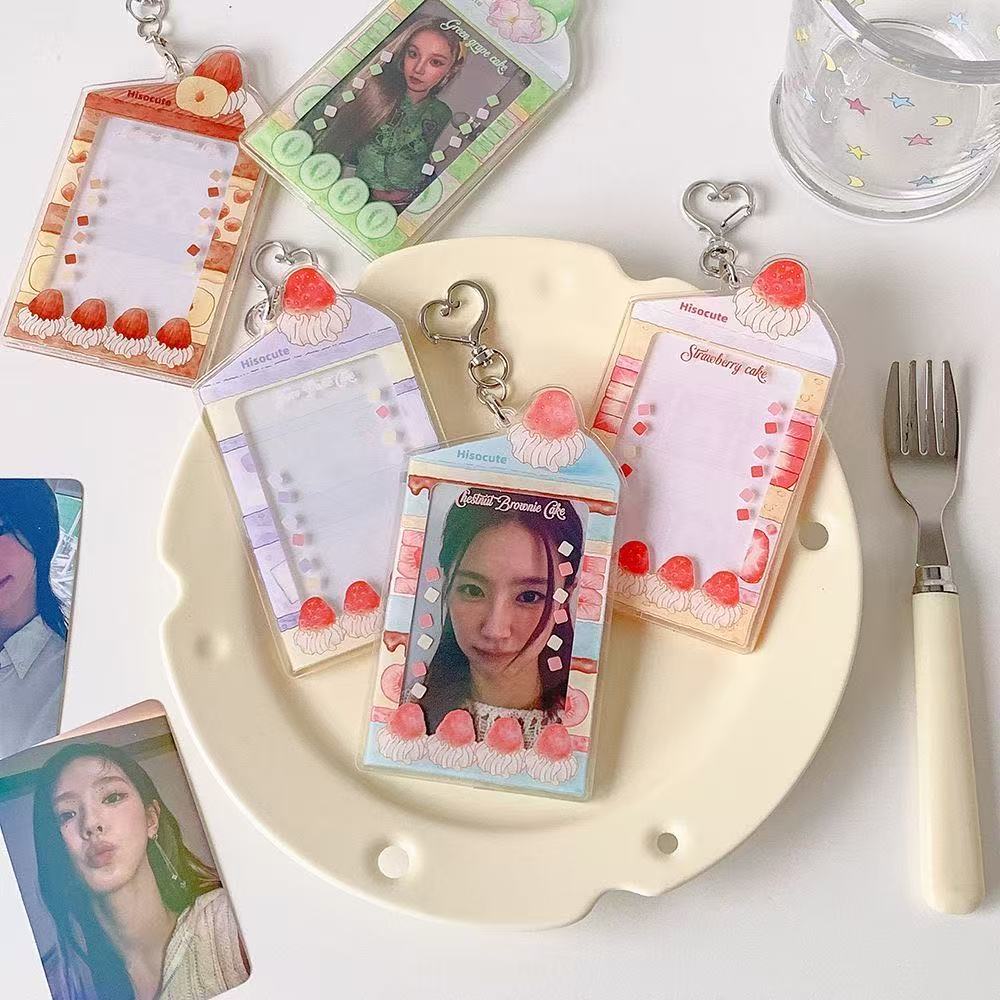 微信图片_20260728160919_289_113 Cute Fruit Cake Acrylic Kpop Keychain Photocard Holder - Image 1