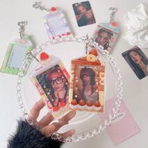 Cute Fruit Cake Acrylic Kpop Keychain Photocard Holder - Image 3