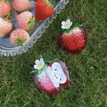 Chic Transparent Strawberry Earphone AirPods Case - Image 4
