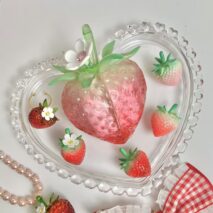Chic Transparent Strawberry Earphone AirPods Case - Image 2