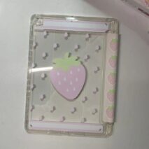 Kawaii Strawberry Polka Dot iPad Case - Image 5