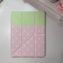 Kawaii Strawberry Polka Dot iPad Case - Image 3