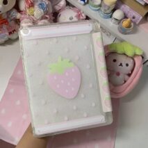 Kawaii Strawberry Polka Dot iPad Case - Image 6