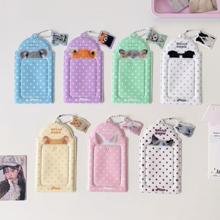 Kawaii Animal Ear Photocard Holder Keychain – view 2