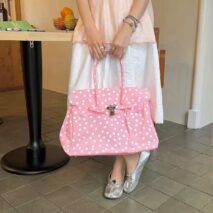 Clear Polka Dot Jelly Tote Bag – Transparent PVC Handbag - Image 10