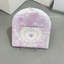 Cute Pink Bow Heart Strawberry Kpop Keychain Photocard Holder - Image 11