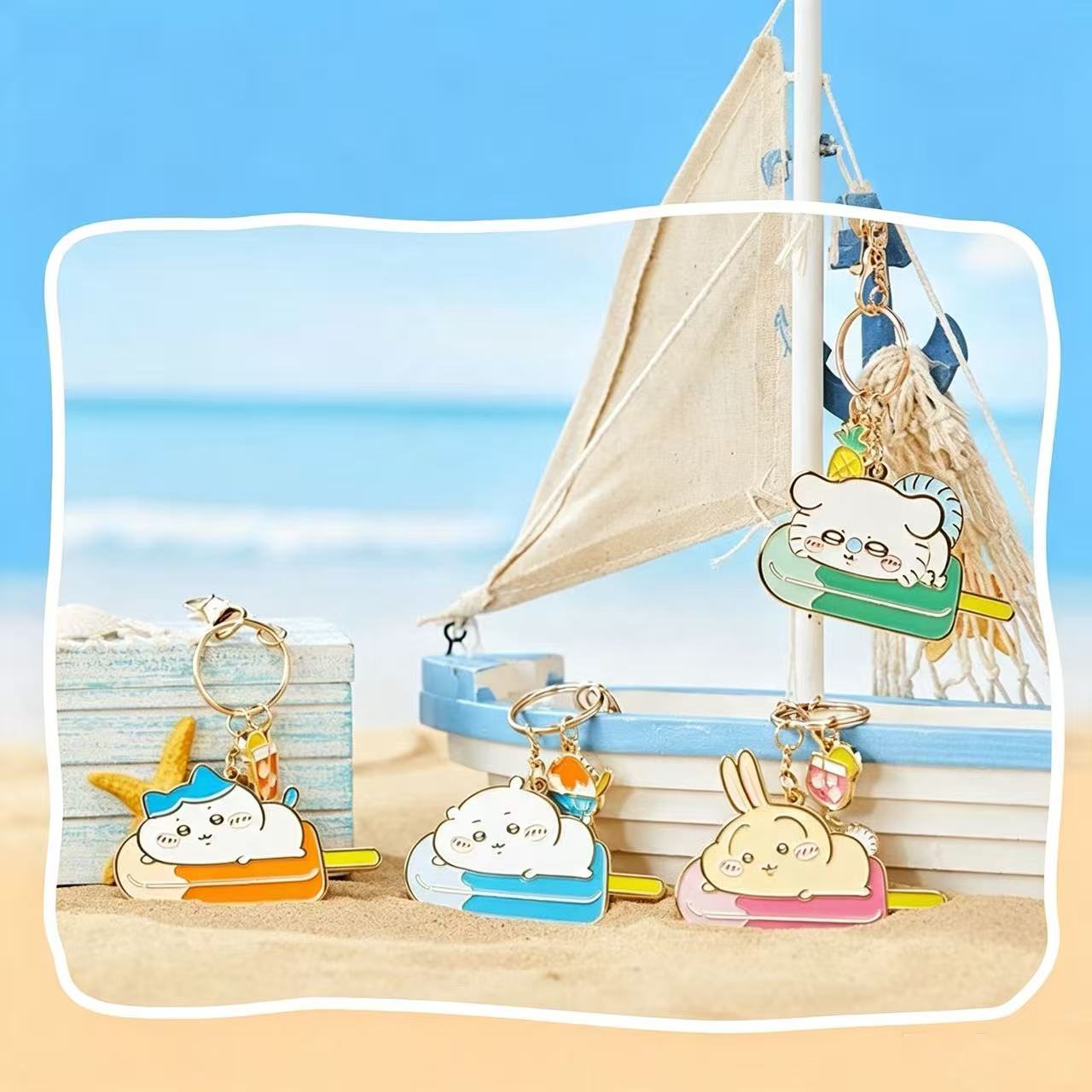 微信图片_20260807163144_646_113 MINISO Chiikawa Summer Series Enamel Metal Keychain - Image 1
