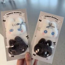 Kawaii Sanrio Miamilo Plush Hair Clips Set