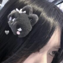 Kawaii Sanrio Miamilo Plush Hair Clips Set - Image 2