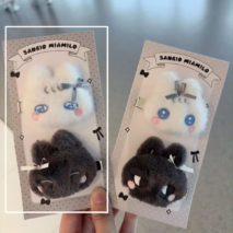 Kawaii Sanrio Miamilo Plush Hair Clips Set - Image 8