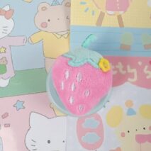 Kawaii Plush Strawberry Magnetic Phone Grip – Cute Soft Phone Holder Stand - Image 4