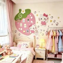Kawaii Strawberry Hello Kitty Felt Pin Board - Image 6
