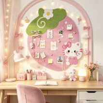 Kawaii Strawberry Hello Kitty Felt Pin Board - Image 2