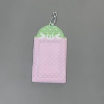 Kawaii Strawberry Kaomoji Kpop Keychain Photocard Holder - Image 5