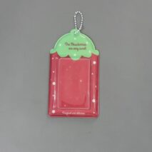 Kawaii Strawberry Kaomoji Kpop Keychain Photocard Holder - Image 10