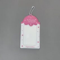 Kawaii Strawberry Kaomoji Kpop Keychain Photocard Holder - Image 8