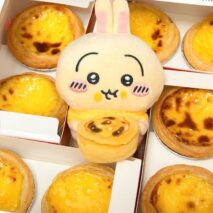 Cute Chiikawa Macau Egg Tart Plush Keychain - Image 6