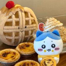 Cute Chiikawa Macau Egg Tart Plush Keychain - Image 4
