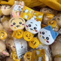 Cute Chiikawa Macau Egg Tart Plush Keychain - Image 7