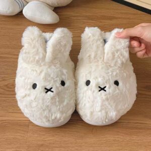 Cute Miffy 3D Ear Plush Slippers