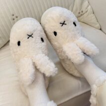 Cute Miffy 3D Ear Plush Slippers - Image 7
