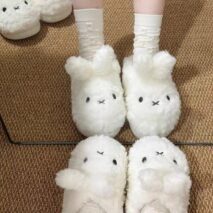 Cute Miffy 3D Ear Plush Slippers - Image 5