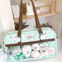 Kawaii Polka Dot & Star Clear Window Crossbody Bag Shoulder Bag - Image 8