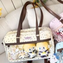 Kawaii Polka Dot & Star Clear Window Crossbody Bag Shoulder Bag - Image 6