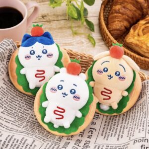 Cute Chiikawa Bakery Sandwich Series Plush Keychain
